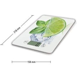 Little Balance Báscula de Cocina Electrónica Limón 5 Kg, 1 g Graduación, Pantalla LCD Gris, Tara Automática