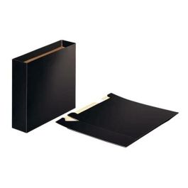 Esselte Caja Archivador Cartón Brillante Din A4 75mm Negro para Documentos y Oficinas