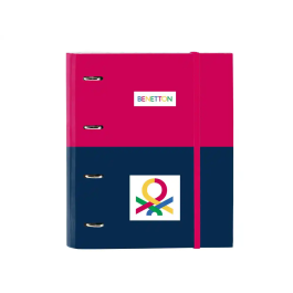 Carpeta de anillas Benetton Cherry Cereza Azul marino 27 x 32 x 3.5 cm