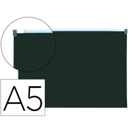 Liderpapel Carpeta Dossier A5 Cierre Cremallera Negro Opaco Polipropileno 180 micras Precio: 10.89. SKU: B1EPZXYA3J