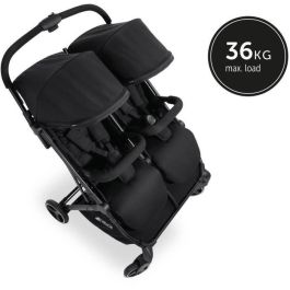 Hauck Cochecito Doble Swift X Duo Negro – Ultraligero, Compacto, Plegado con Una Mano, desde Nacimiento hasta 3 Años