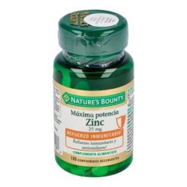 Nature's Bounty ZINC 25 mg comprimidos recubiertos 100 u Precio: 10.6900002. SKU: B15W3D9ZVF