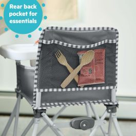 Bright Starts BRI0074451998810 Pop N Dine - Trona de Bebé Plegable, Portátil y Ligera para Viaje, Fácil de Limpiar con Bolsa de Transporte