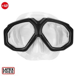 Gafas de Buceo con Tubo AquaSport Negro Adultos (2 Unidades)