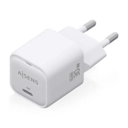 AISENS - CARGADOR GaN 30W, 1xUSB-C PD3.0 QC4.0, BLANCO