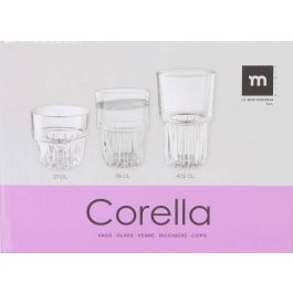 La Mediterranea Set de 6 Vasos Corella de 390 ml. Medidas individuales Ø8.3x12 cm. Colección para mesa. (6 Cajas)