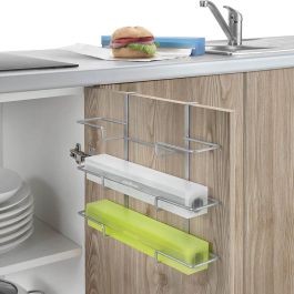 Metaltex Soporte triple de puerta para film/aluminio Galileo 36x9x30cm