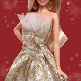 Barbie Muñeca Feliz Navidad JBH95 - MATJBH95 - Muñeca Rubia Coleccionable