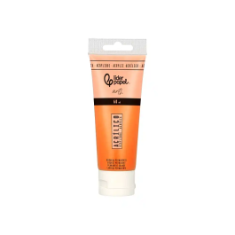 Liderpapel Pintura Acrílica Tubo de Plástico 60 ml Color Naranja Permanente