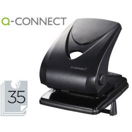 Taladrador Q-Connect Kf01236 2 Taladros Color Negro Abertura 3,5 mm Capacidad 40 Hojas