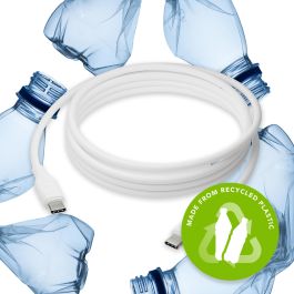 dbramante 1928 CB25CCWH7091 Cable USB-C a USB-C, 2.5M, Blanco