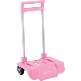 Carro Escolar Safta Portamochila Pleglable Rosa Claro 850x300x230 mm Carro Escolar Safta Portamochila Pleglable Rosa Claro 850x300x230 mm
