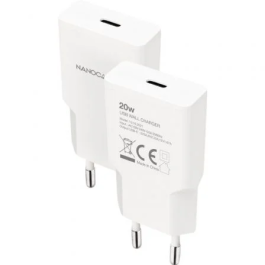 Cargador de Pared NANOCABLE 10.10.2021 Blanco 20 W