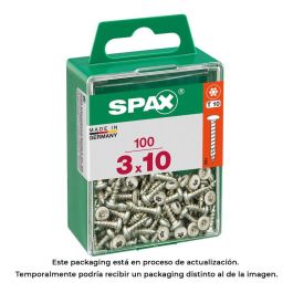 Spax Tornillo para Madera Wirox Cabeza Redonda 3,0x10mm T-STAR plus 4CUT Rosca Completa Caja 100 Unidades