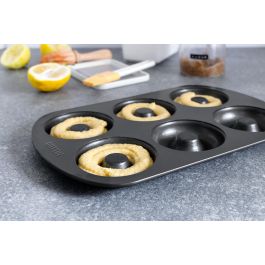 Molde para horno de rosquillas, 6 unidades, 8.5 cm, Quttin (12 Unidades) Molde para horno de rosquillas, 6 unidades, 8.5 cm, Quttin (12 Unidades)