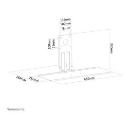 Neomounts Soporte VESA para Teclado y Ratón KEYB-V200BLACK, Negro, Acero, Carga 2kg, Soporte Universal para Teclado y Ratón