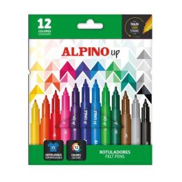 Alpino Rotulador de fibra punta fina 1 mm, caja de 12 unidades, colores surtidos, tinta superlavable, ideal para dibujar Precio: 2.59000016. SKU: B1KDP3WJZ6