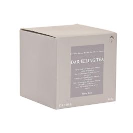 DKD Home Decor Vela Gris Claro 11 x 11 x 11 cm con Aroma Darjeeling