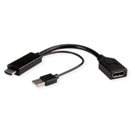 ROLINE 12.03.3147 Cable HDMI a DisplayPort v1.2 Macho/Hembra 0,15m USB Precio: 54.7162. SKU: B1BT6VDDJV