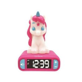 Lexibook Reloj Despertador Infantil Luz Nocturna Unicornio con Alarma Musical, Efectos de Sonido y Pantalla LCD Retroiluminada