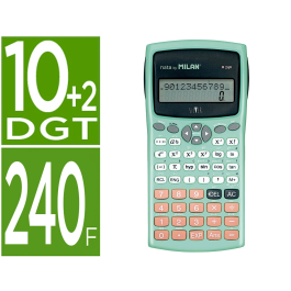 Milan Calculadora Científica M240 Turquesa 240 Funciones 10+2 Dígitos con Tapa Precio: 16.99924886. SKU: S7906408