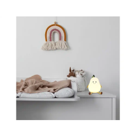 Wondee Lámpara de Noche Infantil de Silicona con Forma de Pera, Luz Suave y Sensor Táctil
