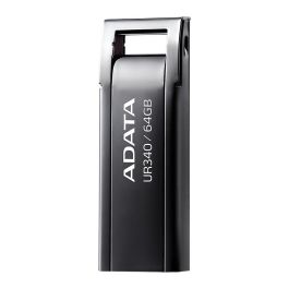 ADATA USB 3.2 Ur340 64GB Metal Negro AROY-UR340-64GBK - Pendrive, Lápiz USB, Hasta 100MB/s Lectura