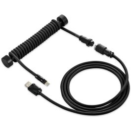 Sharkoon SGK50 Aviator Kabel Titan/Black, Cable USB-A a USB-C Trenzado Coiled Negro 1.85m para SKILLER SGK50 S4