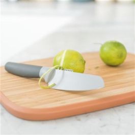Berghoff 3950043 Cuchillo para Verduras con Pelador Gris 11 cm Recubrimiento Antiadherente Mango Contorneado Funda Protectora