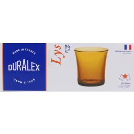 Duralex Set de 6 Vasos Lys Ambar 21 cl (12 Cajas)