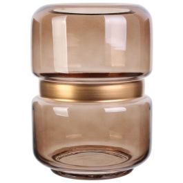 Home Deco Factory Jarrón Marrón-Dorado Vidrio Altura 20,5 cm Precio: 14.49999991. SKU: B1FWHB5NGC