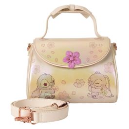 Loungefly Bolso Bandolera Disney Stitch con Lazo 3D - Piel Vegana Iridiscente
