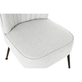 DKD Home Decor Sillón Scandi Beige y Negro de Poliéster y Metal 64 x 72.5 x 55 cm