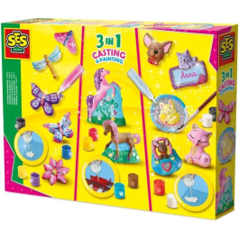 Ses Creative Kit 3 en 1 para Moldear y Pintar Yeso Animales con Pinturas y Purpurina Precio: 38.50000022. SKU: B13D6WFFLG