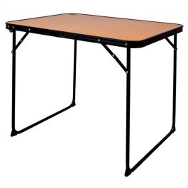 Mesa camping plegable acero color bambú aktive 80x60x67 cm Mesa camping plegable acero color bambú aktive 80x60x67 cm