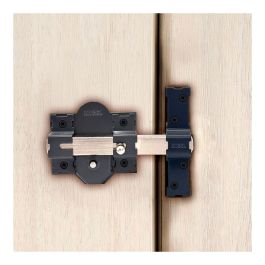 Micel CRR08 Cerrojo de Sobreponer 86B/50 mm Pintado Gris con Cilindro Boca Pera y Llaves Iguales Amaestradas