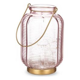 Farol Led Rayas Alto Rosa Giftdecor 13X22CM (6 Unidades) Farol Led Rayas Alto Rosa Giftdecor 13X22CM (6 Unidades)