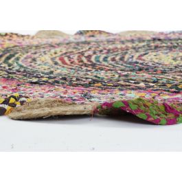 DKD Home Decor Alfombra Pokara Estilo Indio Multicolor 200 x 200 cm