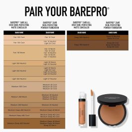 Bare Minerals BAREPRO 24HR Base de Maquillaje en Polvo #22-Light Cool - 8 gr, Cobertura Total, Acabado Mate, Resistente 24H