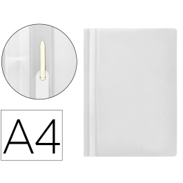 Q-connect Carpeta Dossier Fastener Plástico DIN A4 Blanco PVC Transparente Precio: 11.94999993. SKU: B129G4ES5W