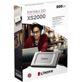 Kingston SXS2000/500G Disco Externo SSD 500GB USB 3.2 Gen 2x2 Velocidad 2000MB/s Plata