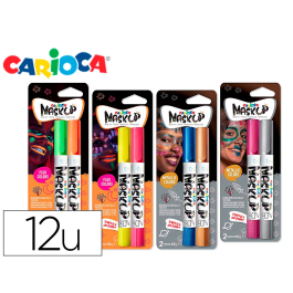 Carioca Barra de Maquillaje Mask Up Neon / Metallic, Expositor 12 Blisters de 2 Barras, Colores Surtidos Precio: 33.68999975. SKU: B14MC9K2N9