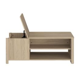 Mesa de centro rectangular BETTY - De tablero de partículas recubierto de papel - Decoración en roble - Clásico - L110 x H42 x D60 cm Mesa de centro rectangular BETTY - De tablero de partículas recubierto de papel - Decoración en roble - Clásico - L110 x H42 x D60 cm