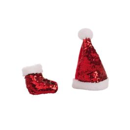 Gorrito x´mas lentejuela 18 cm Gorrito x´mas lentejuela 18 cm