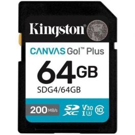 Kingston SDG4/64GB Tarjeta de Memoria SD CANVAS Go! Plus 64GB 200MB/s Lectura 160MB/s Escritura U3 V30 para 4K UHD DSLR Precio: 13.50000025. SKU: B1CHMZF3CW