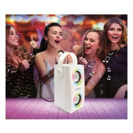 Lexibook iParty Altavoz Bluetooth Portátil con Micrófono y Efectos de Luz, Sonido Potente 24W, Bluetooth 5.0, USB, SD, Aux