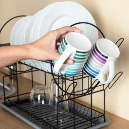 Quid Escurridor Armony 52x23x36 cm con Cubertero Gris Metal