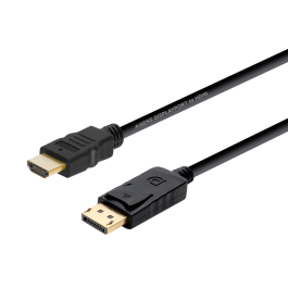 AISENS - CABLE CONVERSOR DISPLAYPORT A HDMI, DP/M-HDMI/M, NEGRO, 2.0M Precio: 7.49999987. SKU: S5617254