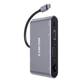 Canyon Hub DS-14 8 en 1 USB-C Gris, Adaptador USB 3.2 4K Ultra HD a 60Hz, 100W Power Delivery, Ethernet Gigabit, HDMI, VGA, Plug & Play Precio: 98.50000039. SKU: B1273GHBSZ