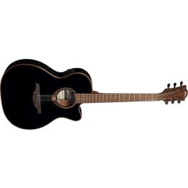 Guitarra Acústica Lâg Auditorium Slim Cutaway Tramontane 118 A/E - Negra